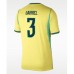 Brazílie Gabriel Magalhaes #3 Domácí Dres MS 2026 Krátkým Rukávem Brazílie Gabriel Magalhaes #3 Domácí Dres MS 2026 Krátkým Rukávem